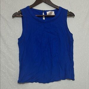 Royal Blue Ribbed Sleeveless Tank Top